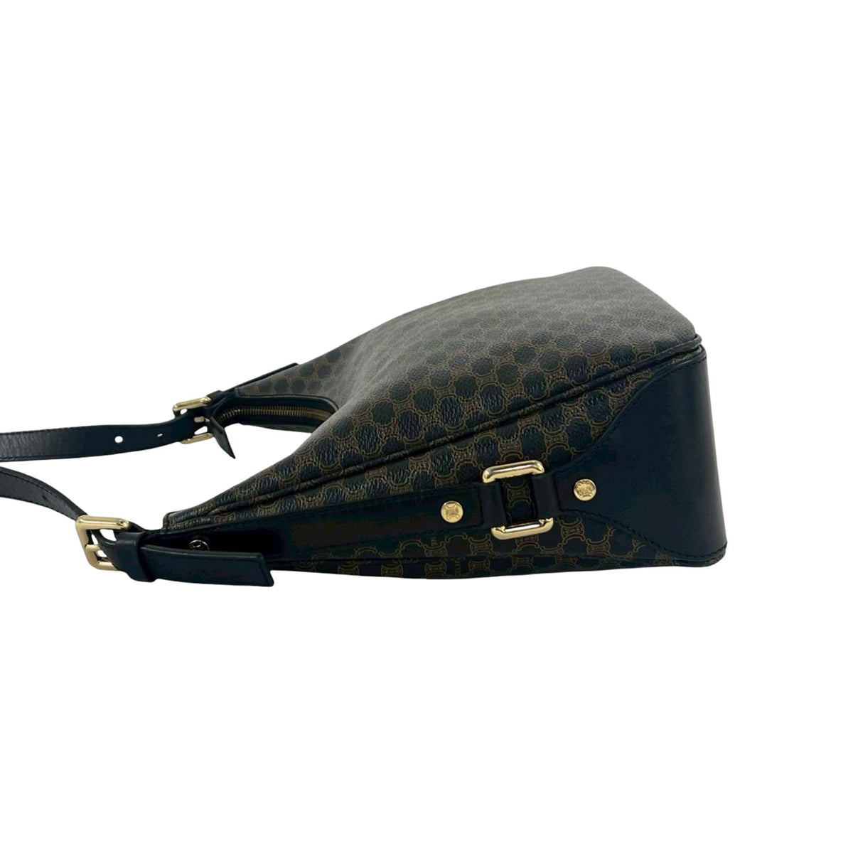 Celine Macadam Coated Canvas Shoulder Bag