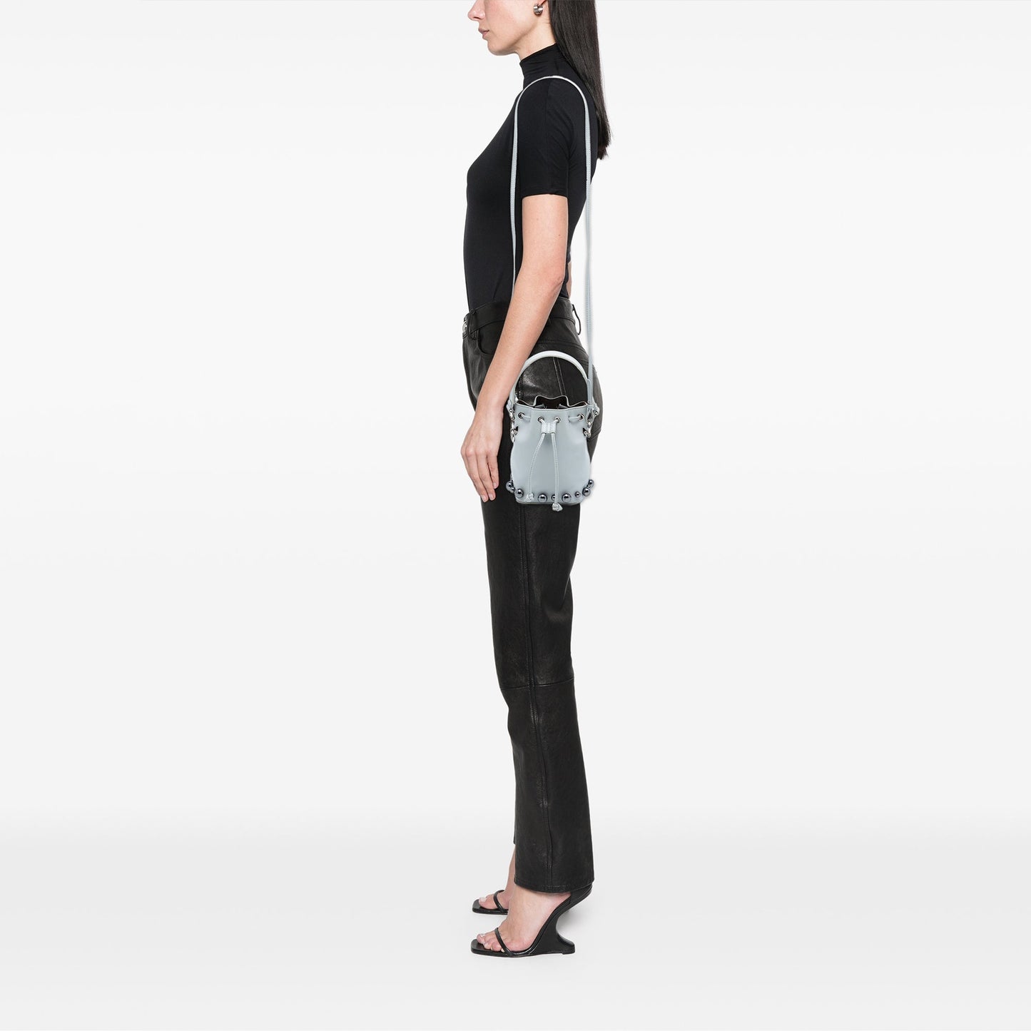 Fendi Mini Leather Pearl Mon Tresor Bucket Bag