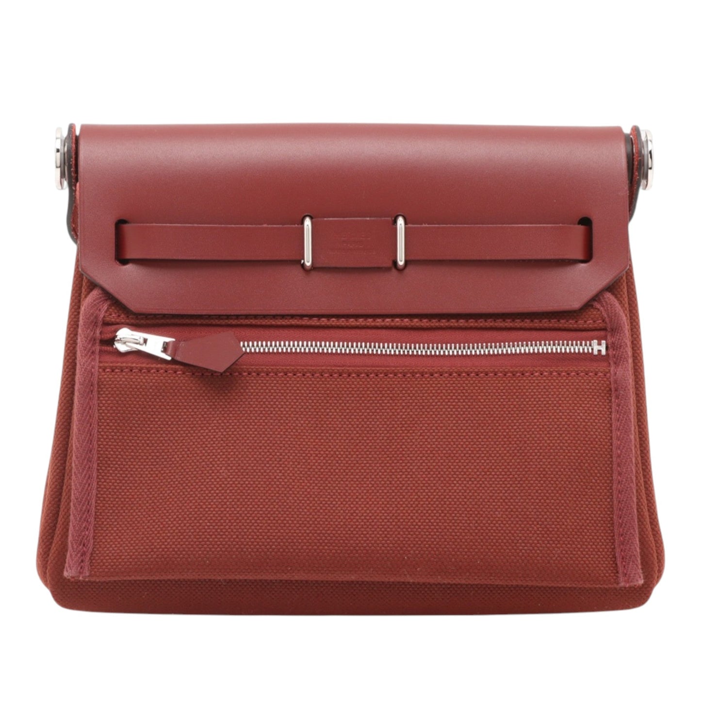 Hermès Military Toile and Vache Hunter Herbag Zip 20