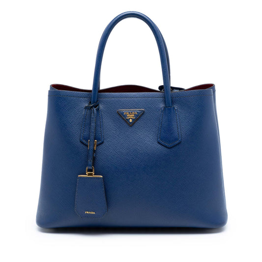 Prada Medium Saffiano Cuir Double Satchel