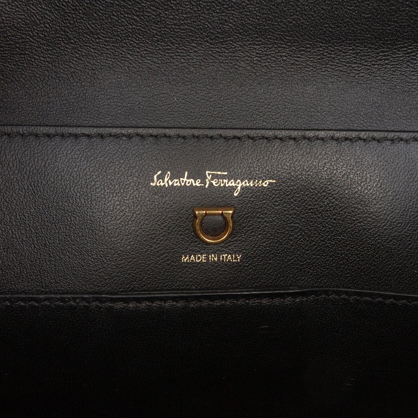 Leather Gancini Trifolio Swing Top Handle Bag