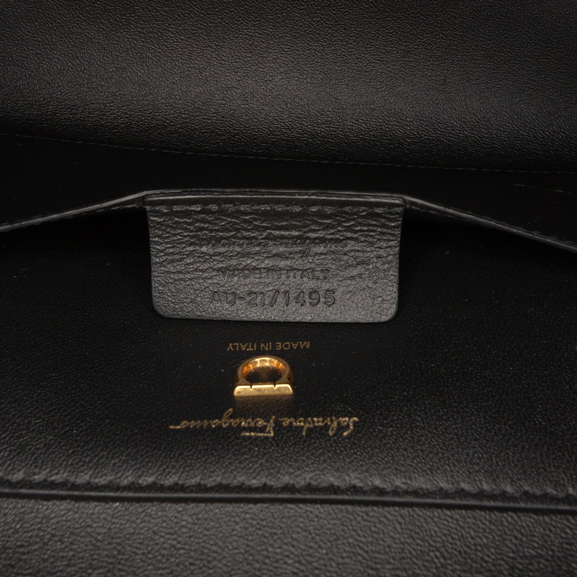 Leather Gancini Trifolio Swing Top Handle Bag