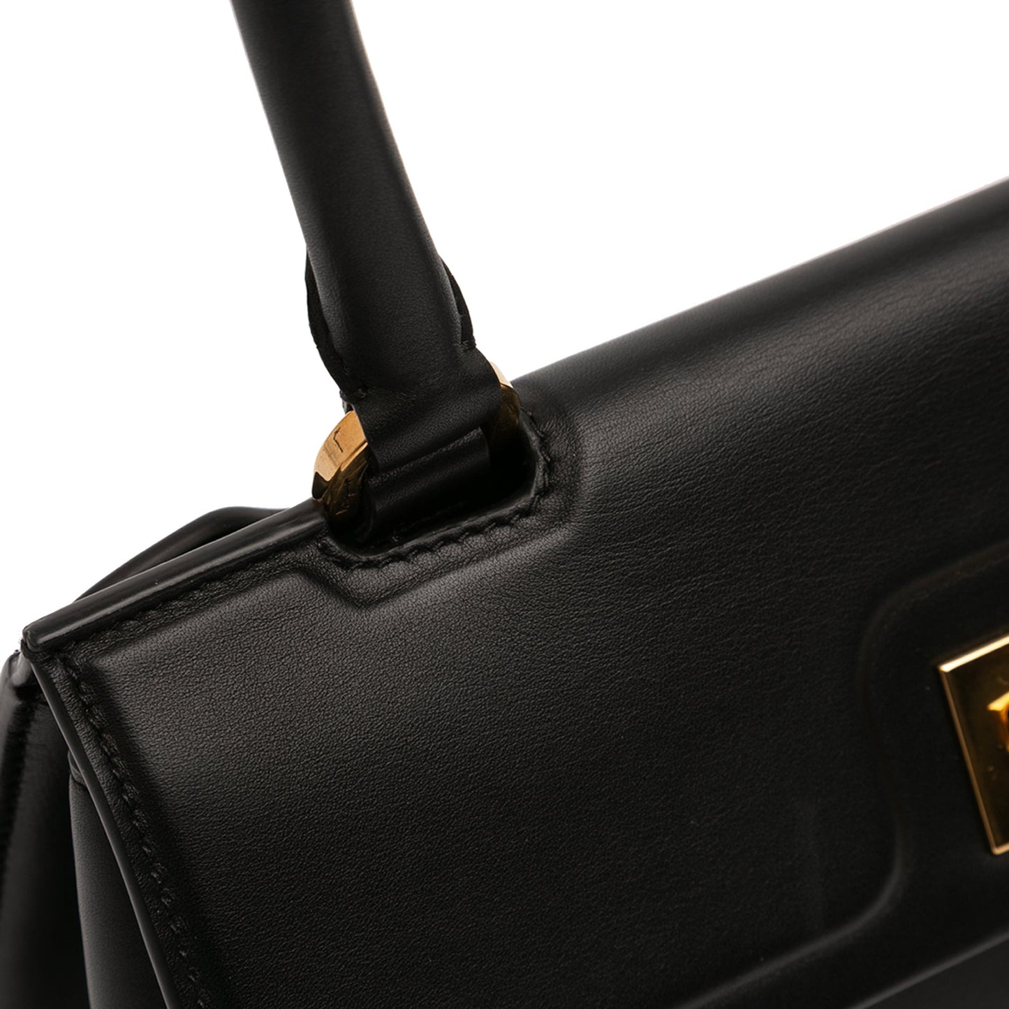 Leather Gancini Trifolio Swing Top Handle Bag