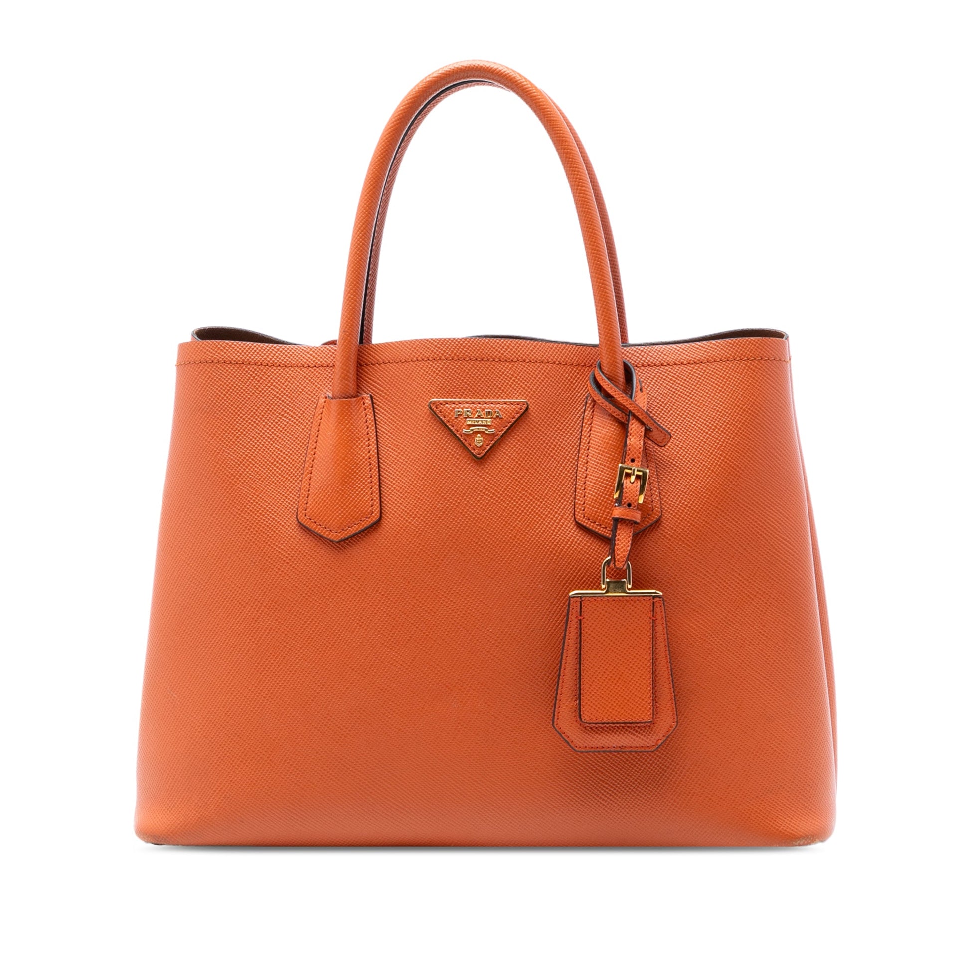 Prada Medium Saffiano Cuir Double Handle Satchel