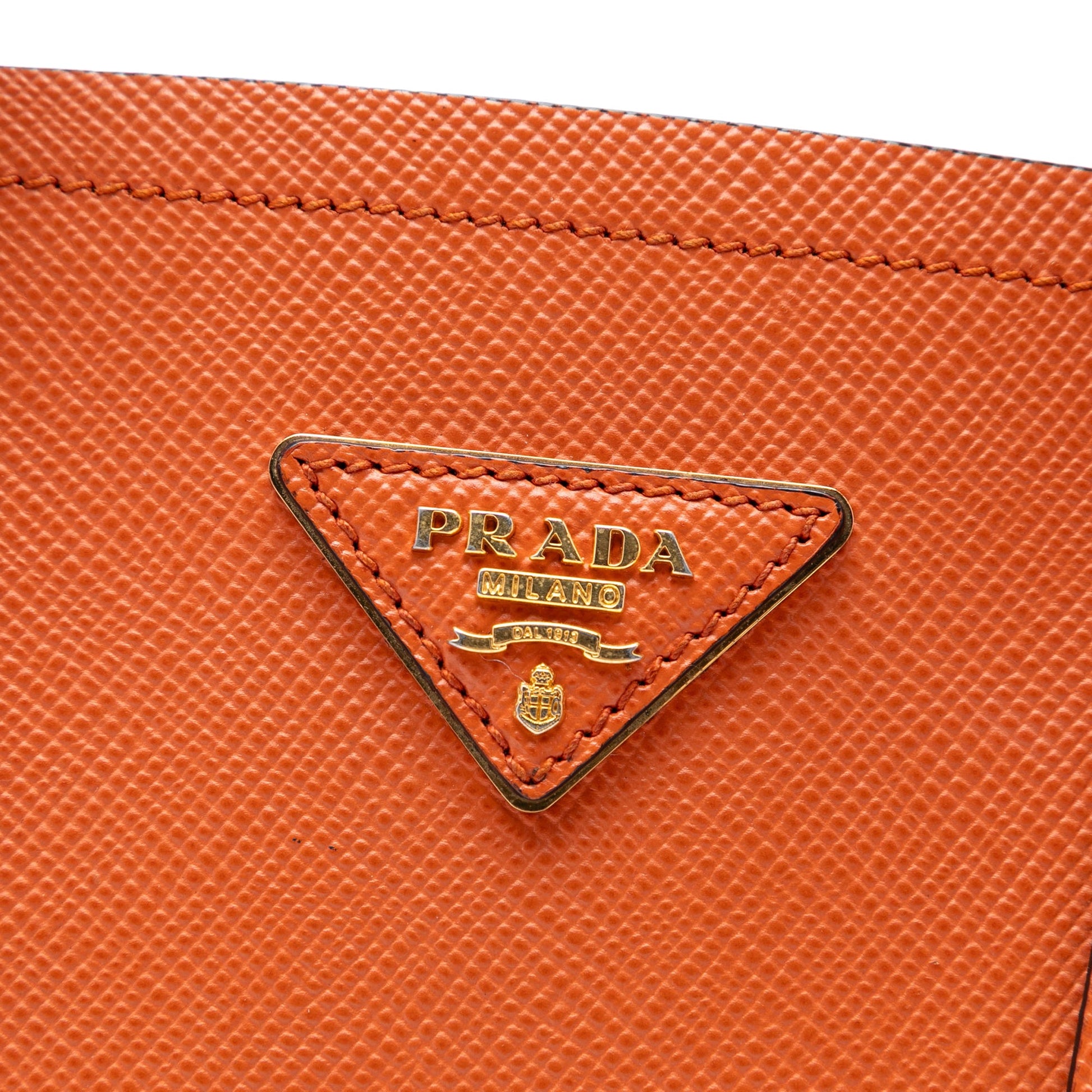 Prada Medium Saffiano Cuir Double Handle Satchel