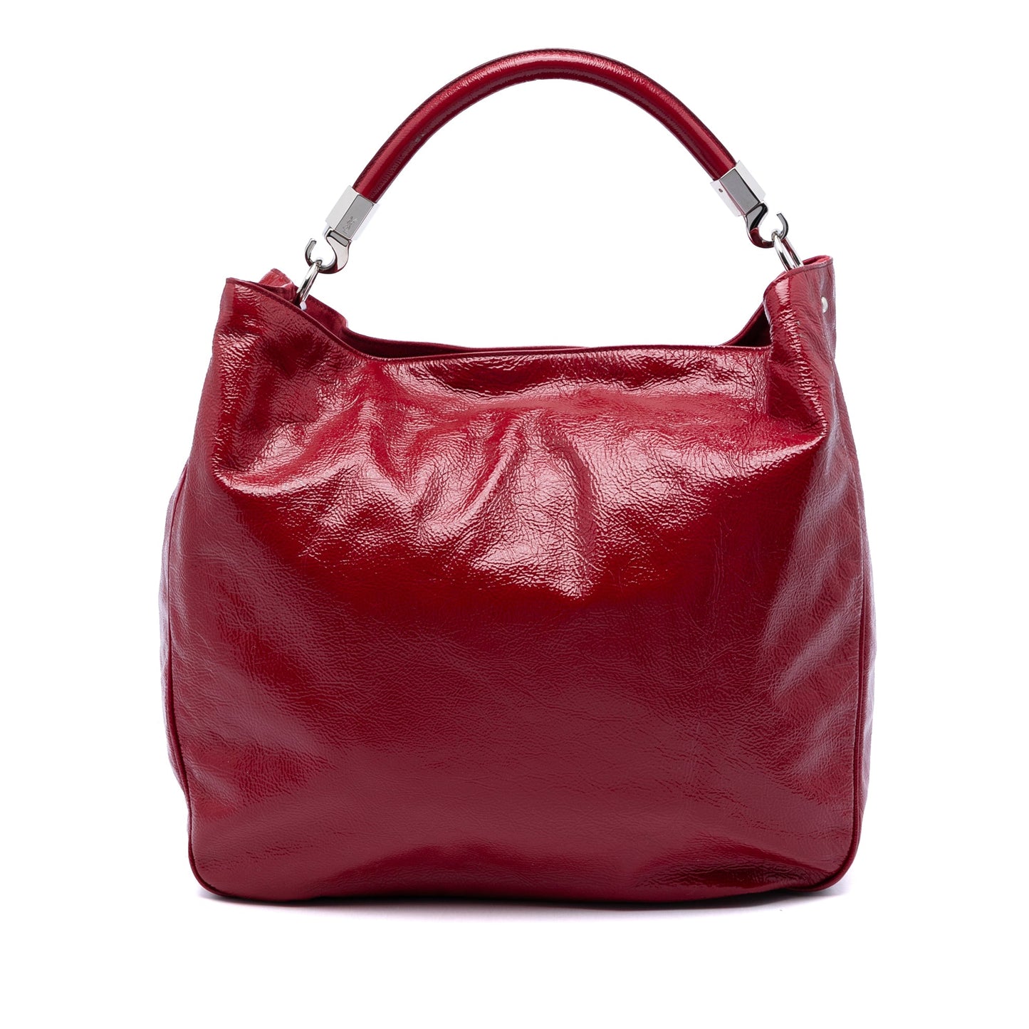 Saint Laurent Crinkled Patent Roady Hobo