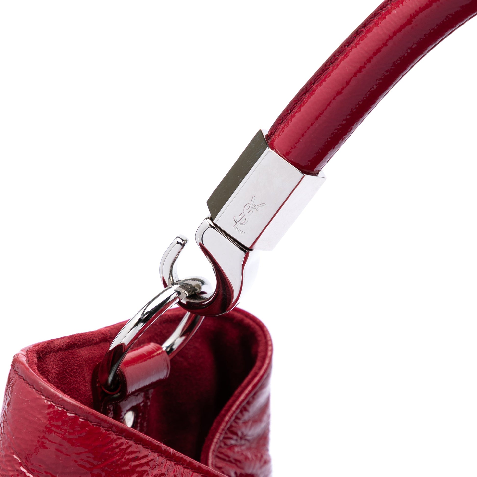 Saint Laurent Crinkled Patent Roady Hobo