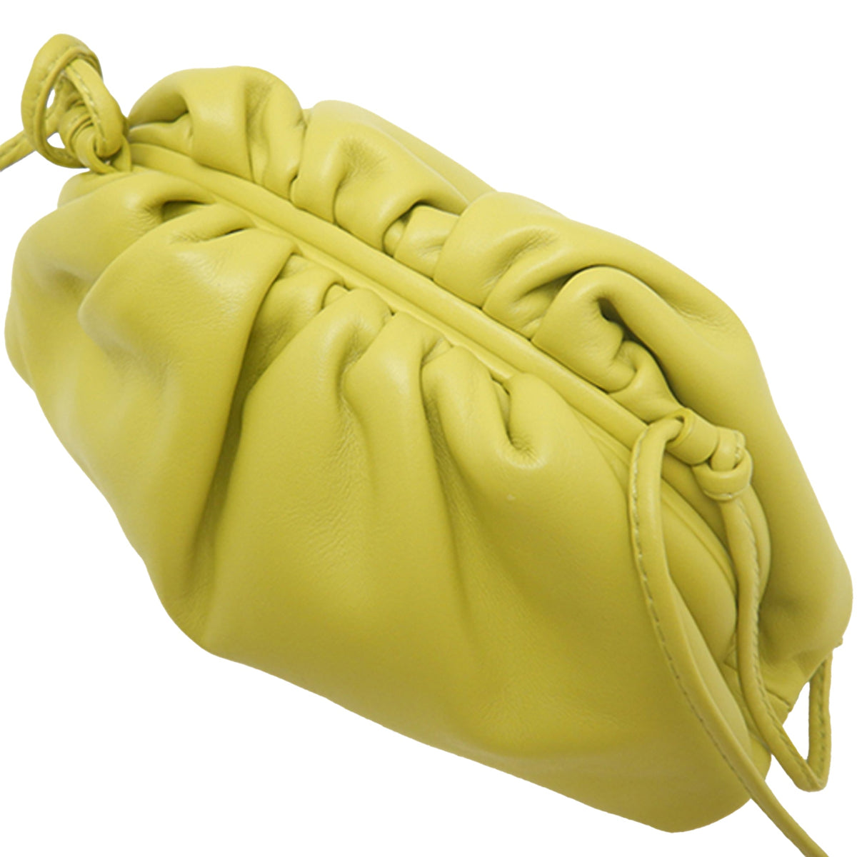 Bottega Veneta Lambskin The Mini Pouch Crossbody — Yellow