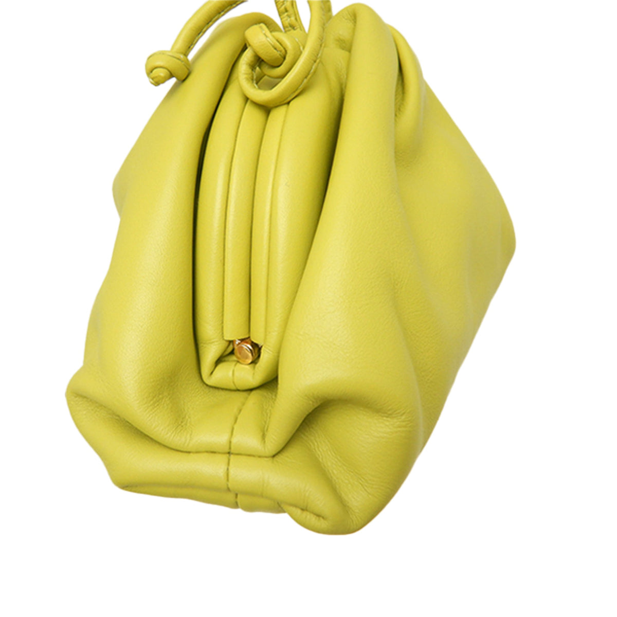 Bottega Veneta Lambskin The Mini Pouch Crossbody — Yellow