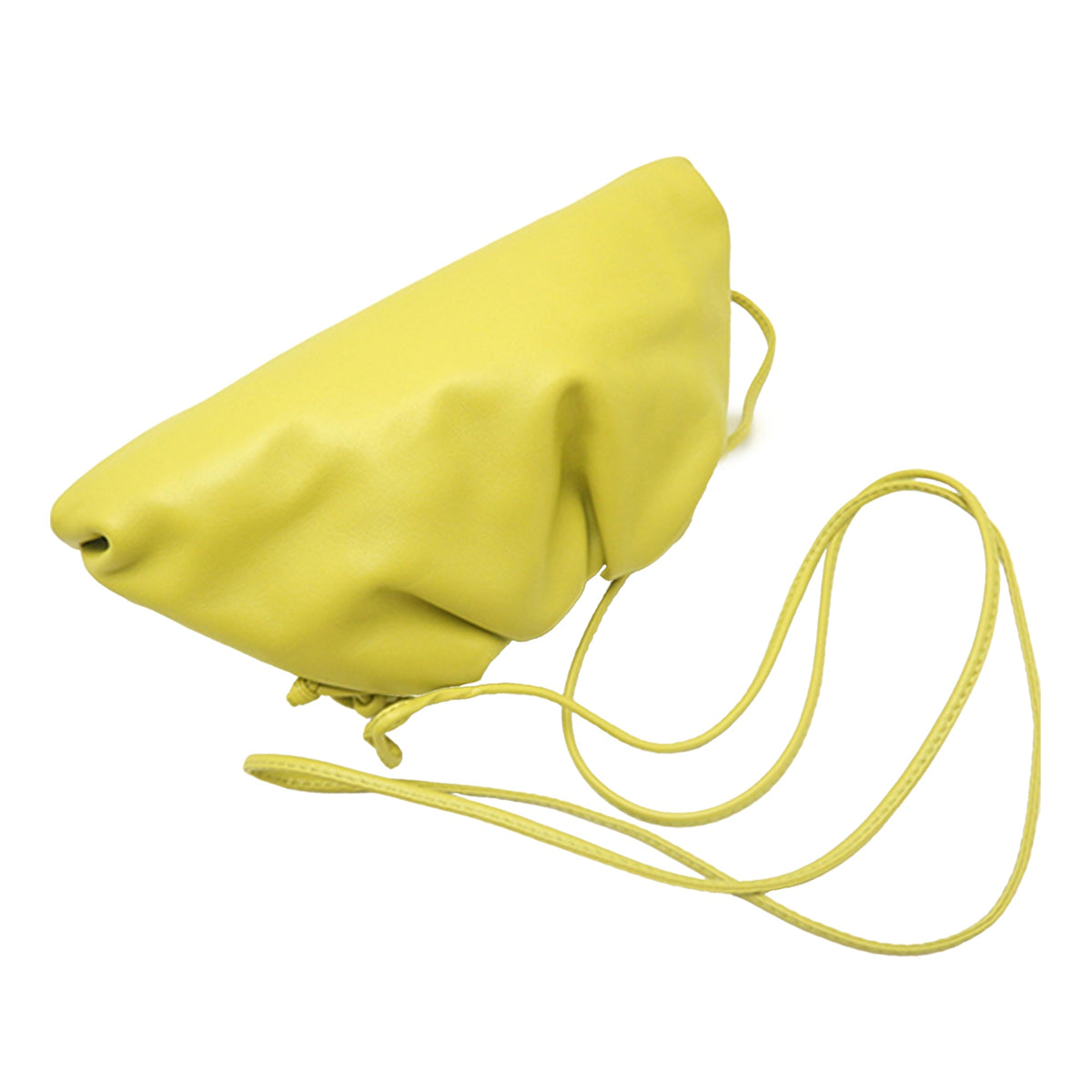 Bottega Veneta Lambskin The Mini Pouch Crossbody — Yellow