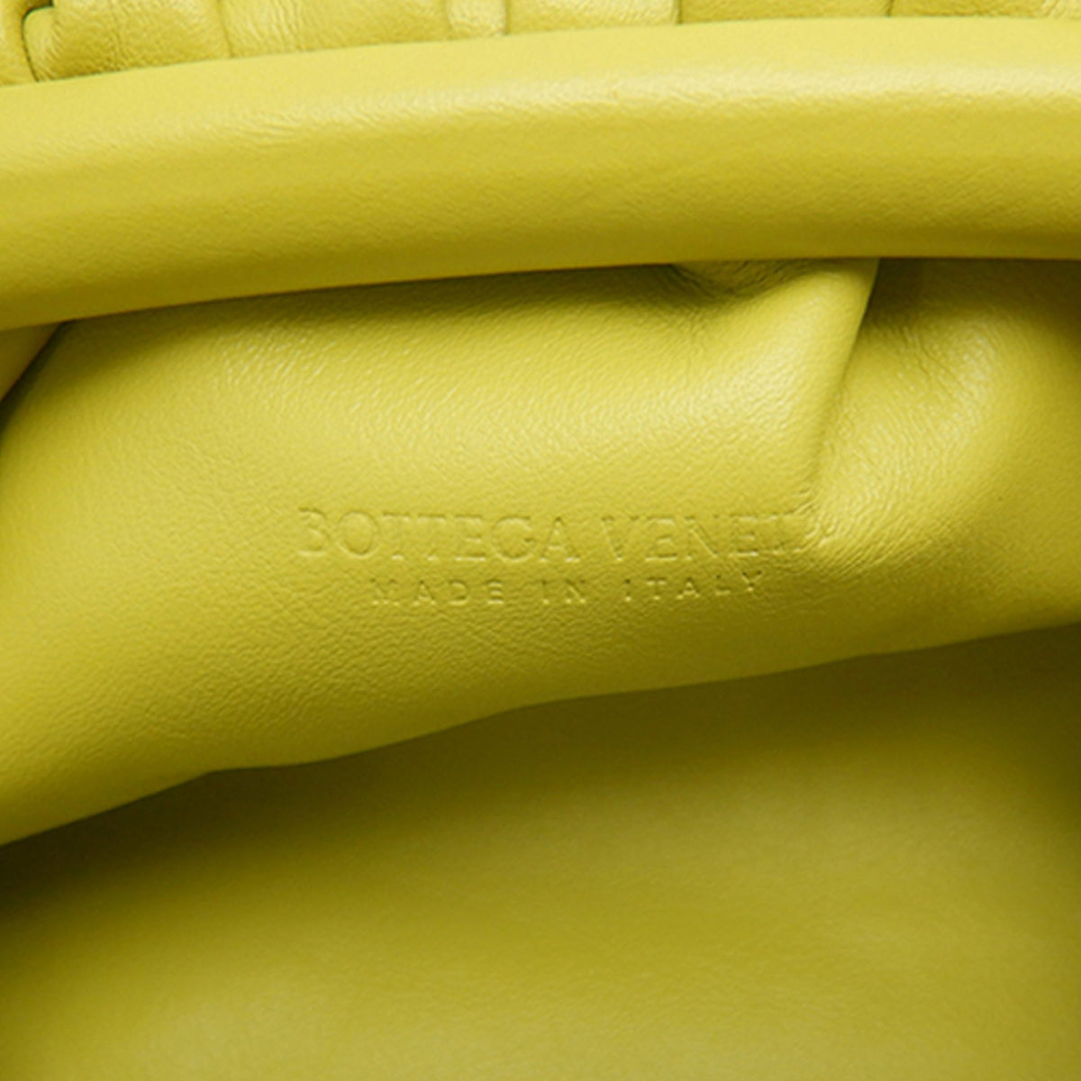 Bottega Veneta Lambskin The Mini Pouch Crossbody — Yellow