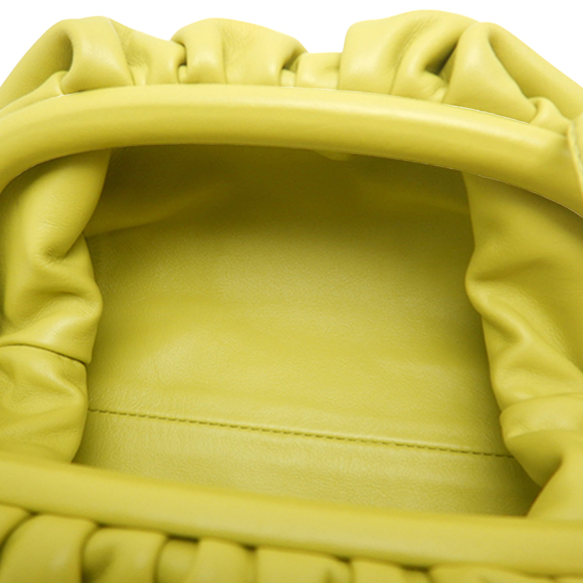 Bottega Veneta Lambskin The Mini Pouch Crossbody — Yellow