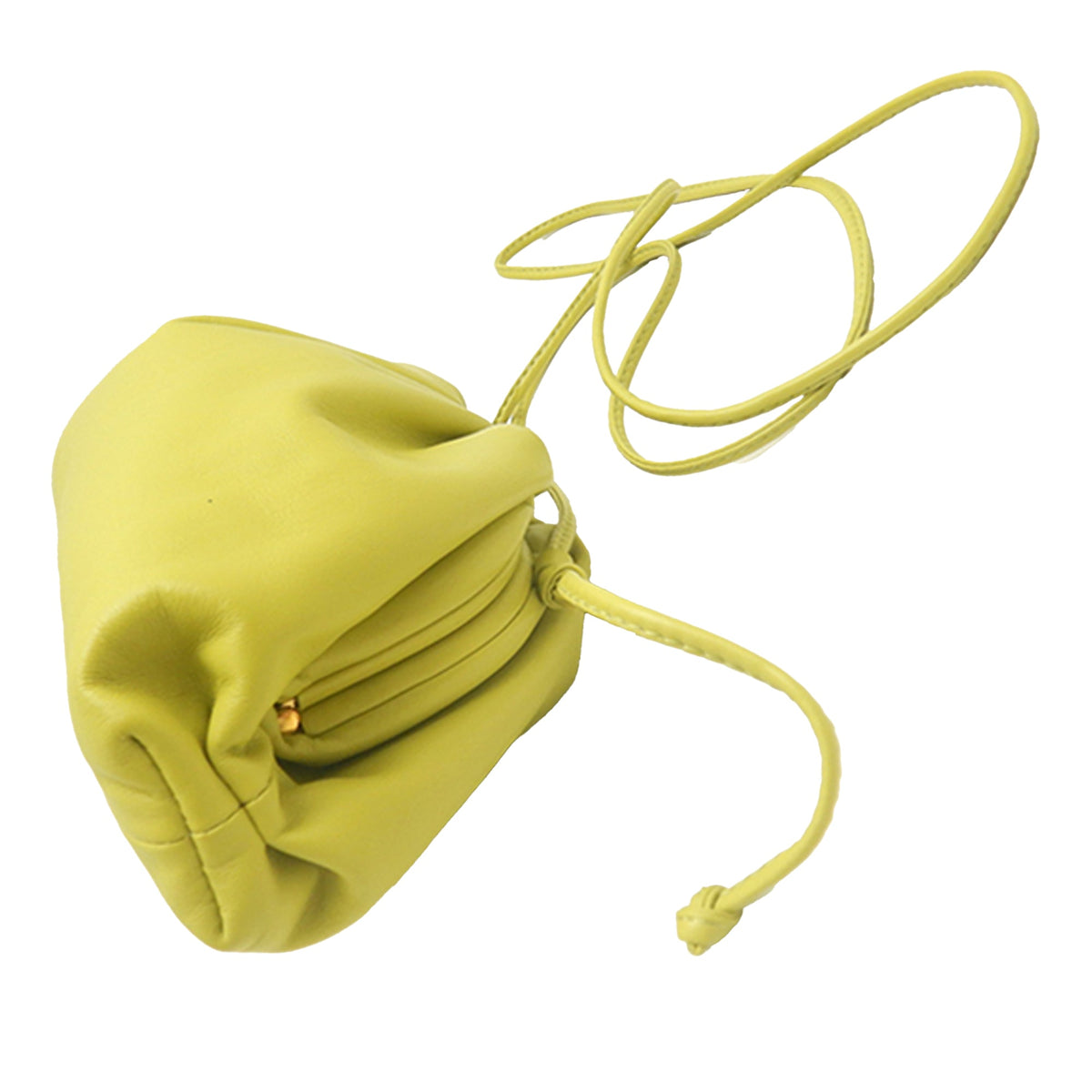 Bottega Veneta Lambskin The Mini Pouch Crossbody — Yellow