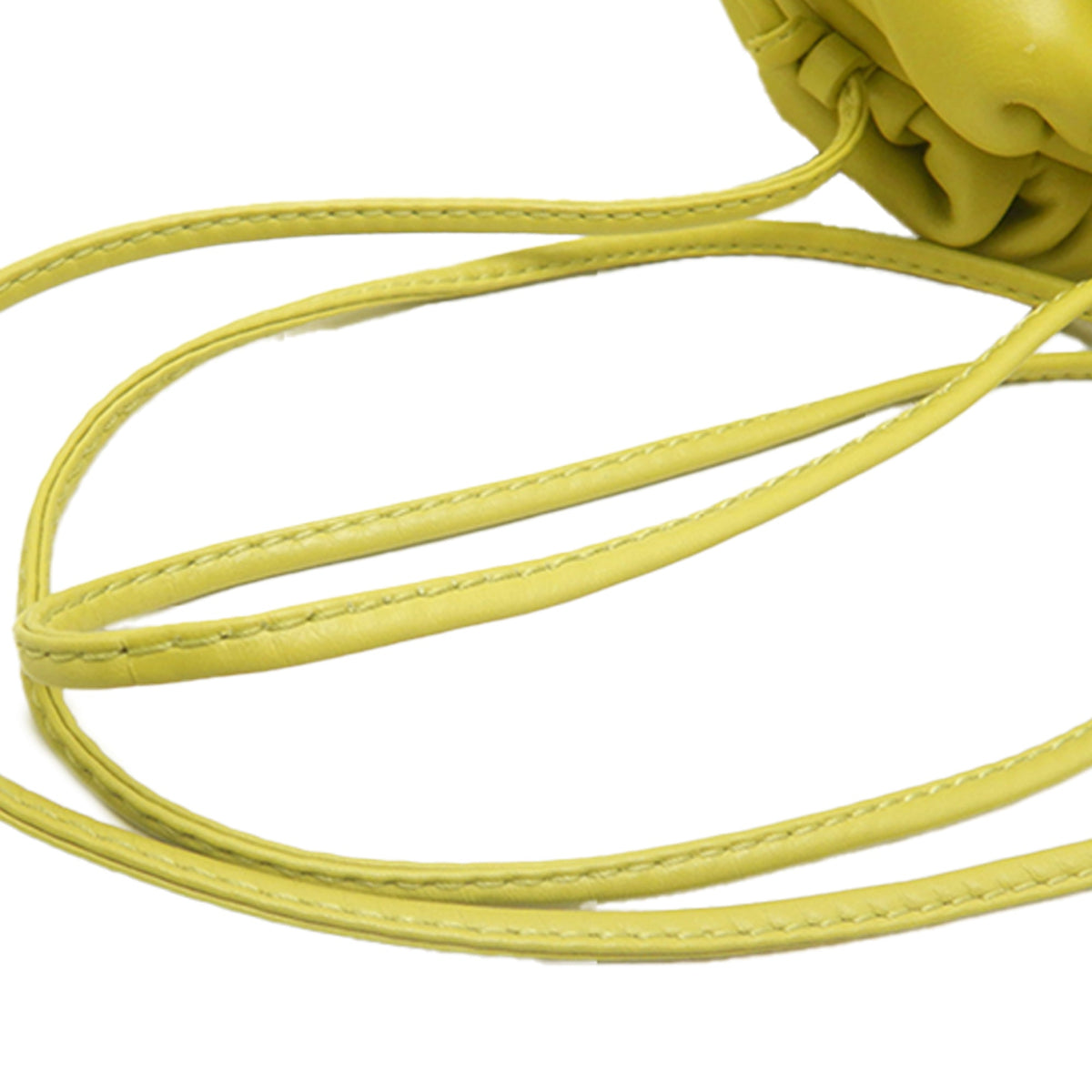 Bottega Veneta Lambskin The Mini Pouch Crossbody — Yellow