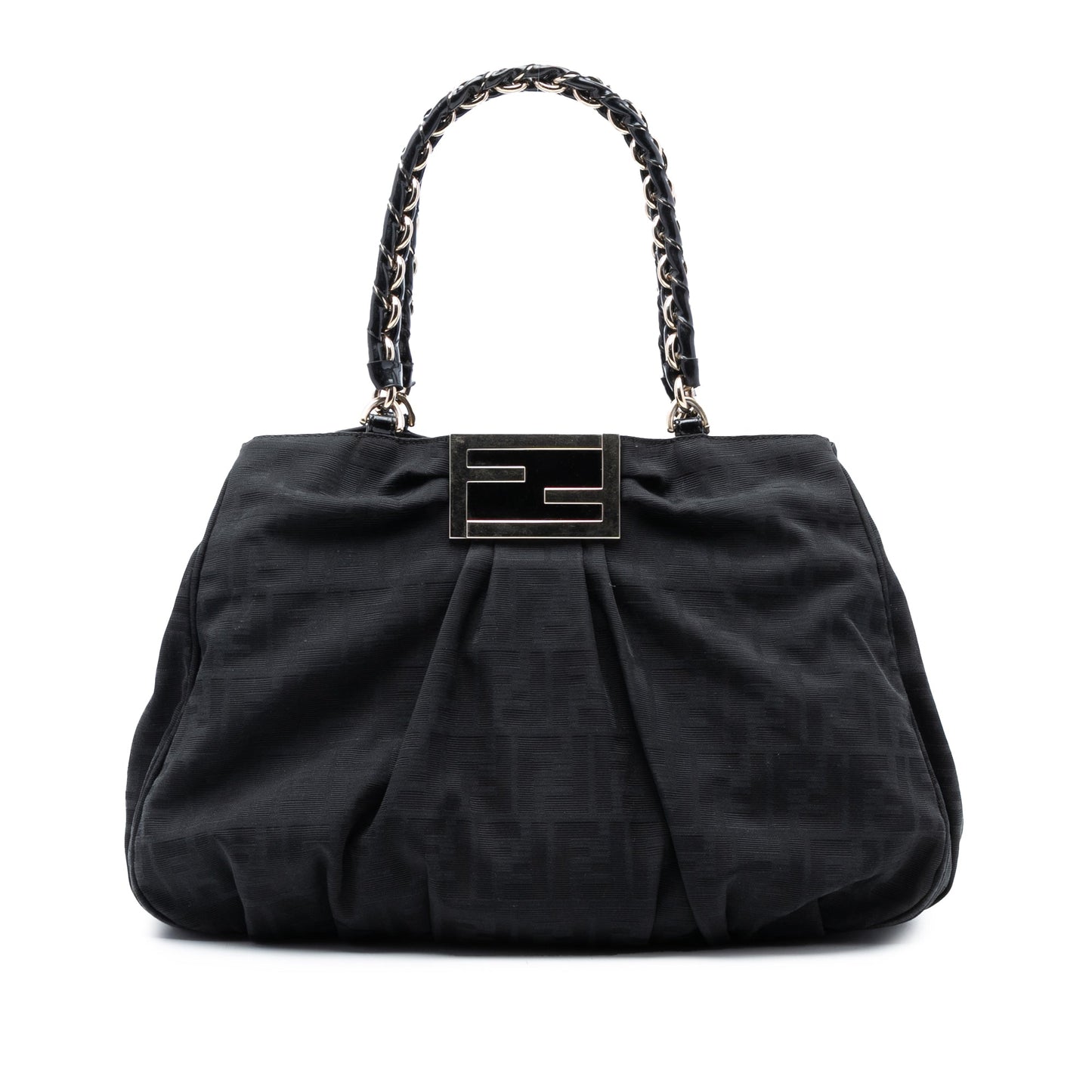 Fendi Zucca Canvas Mia Chain Tote