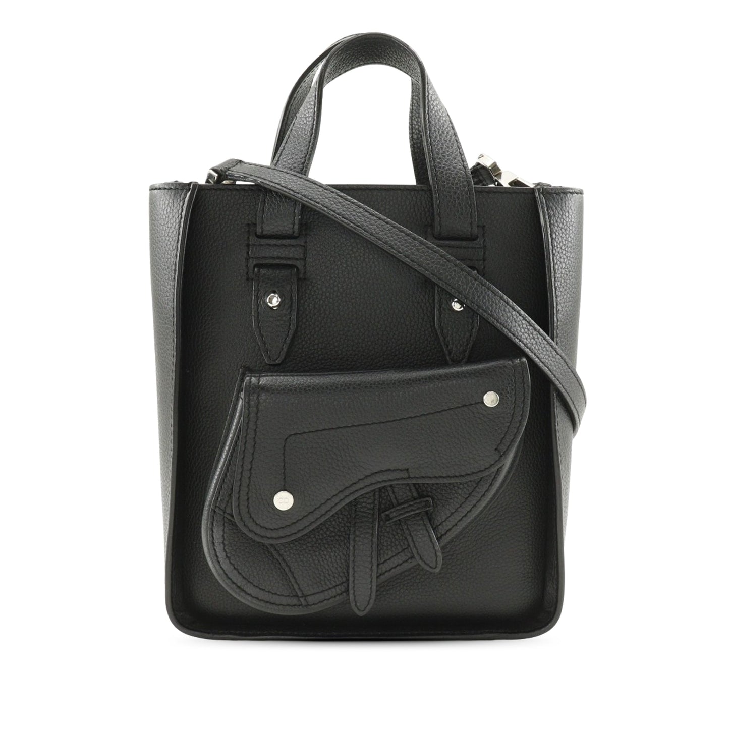 Dior Mini Grained Calfskin Saddle Tote