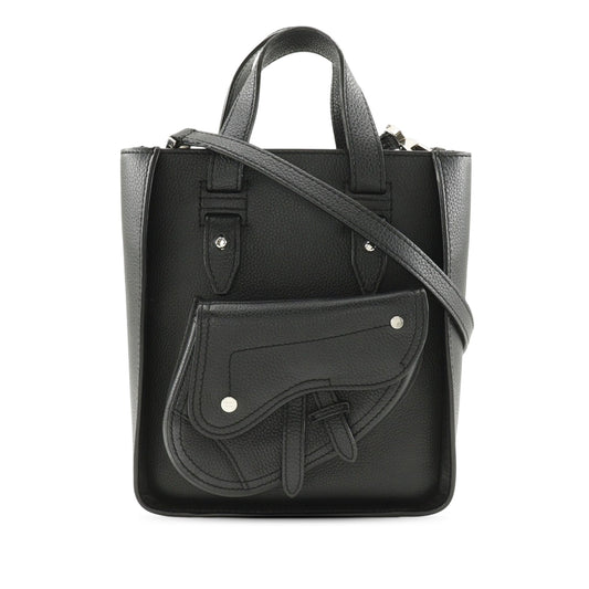 Dior Mini Grained Calfskin Saddle Tote