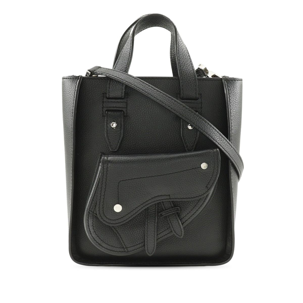 Dior Mini Grained Calfskin Saddle Tote