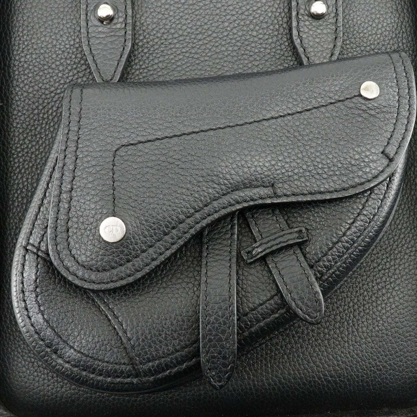 Dior Mini Grained Calfskin Saddle Tote