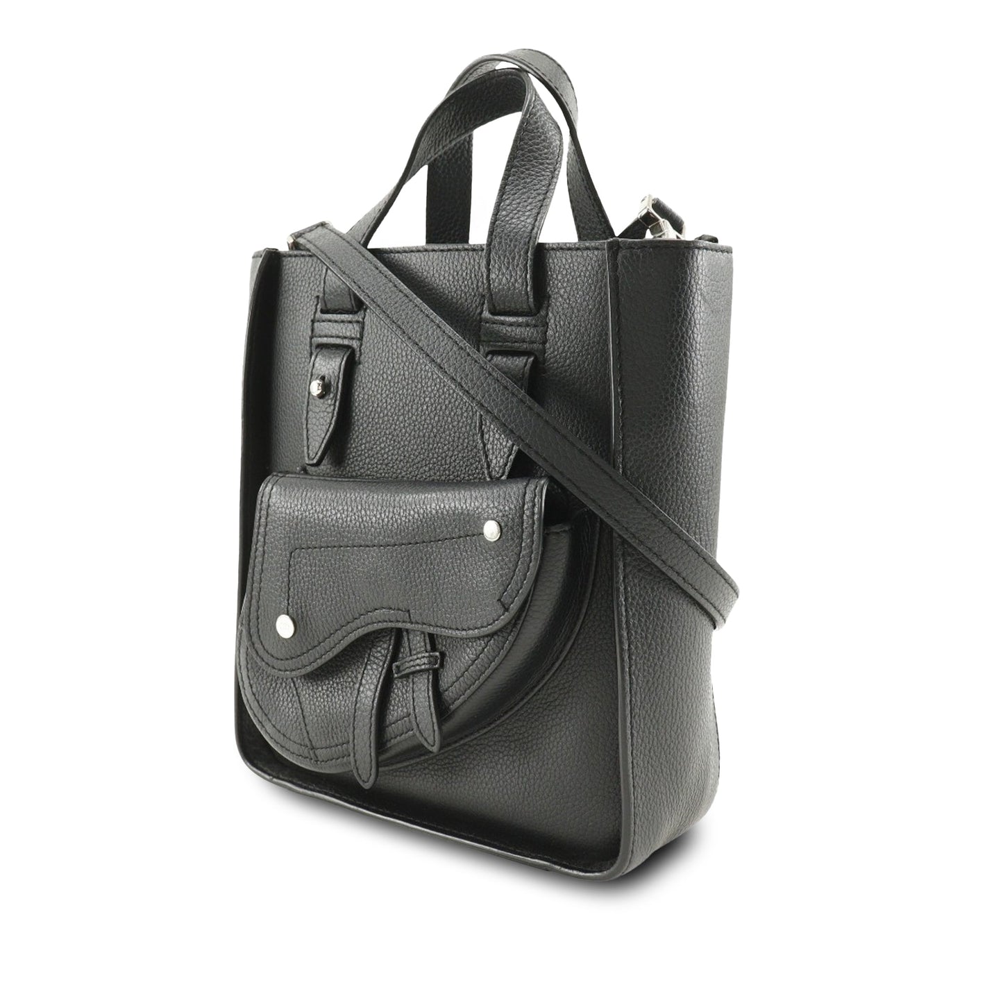 Dior Mini Grained Calfskin Saddle Tote