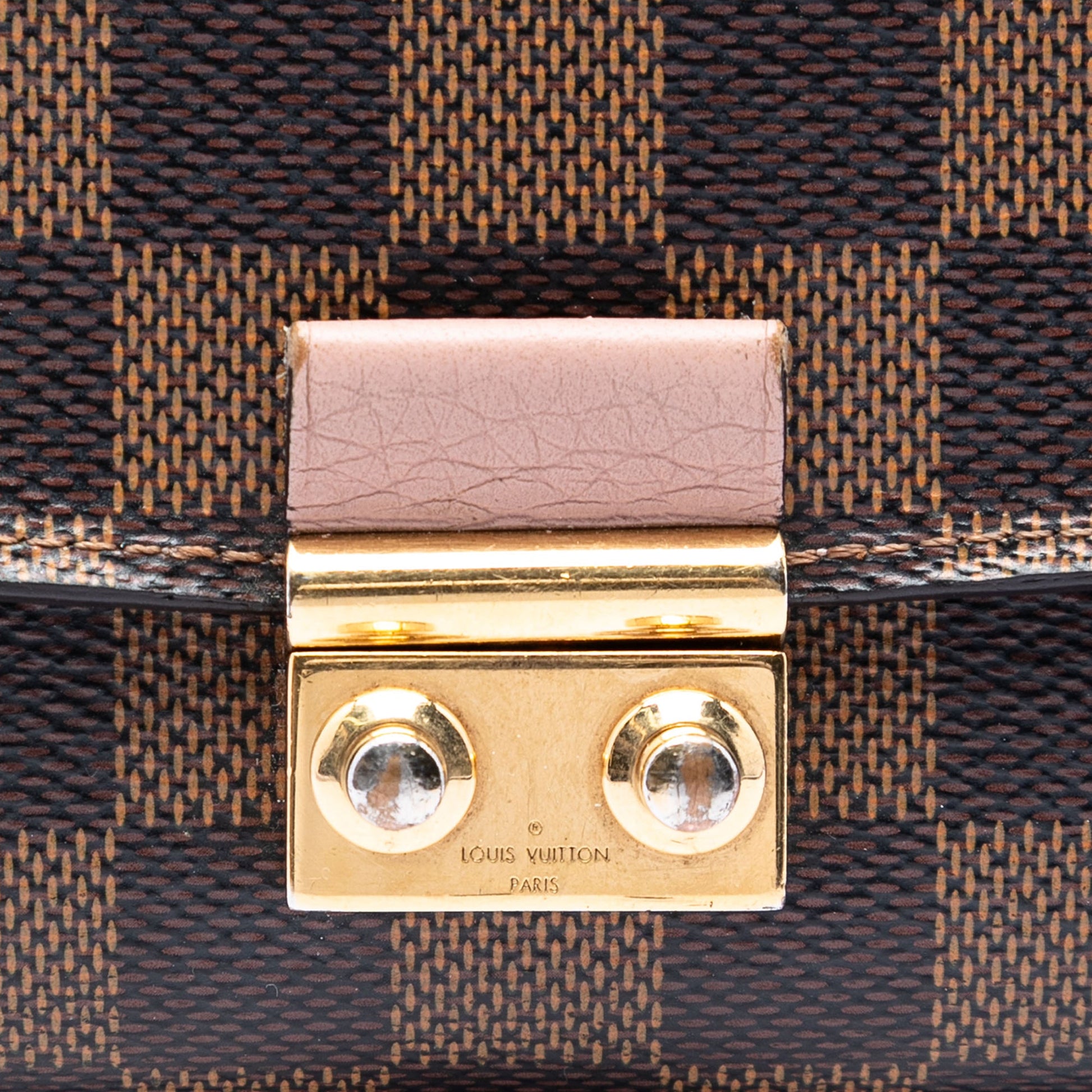 Louis Vuitton Damier Ebene Croisette Chain Wallet