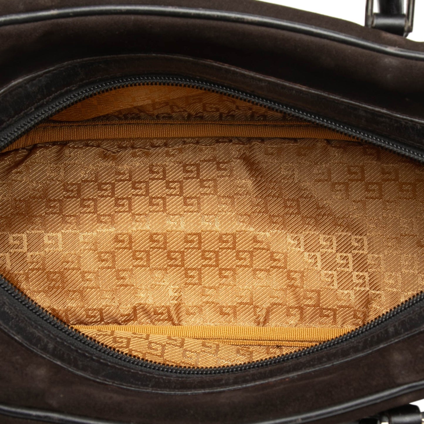 Gucci Suede Bamboo Handbag