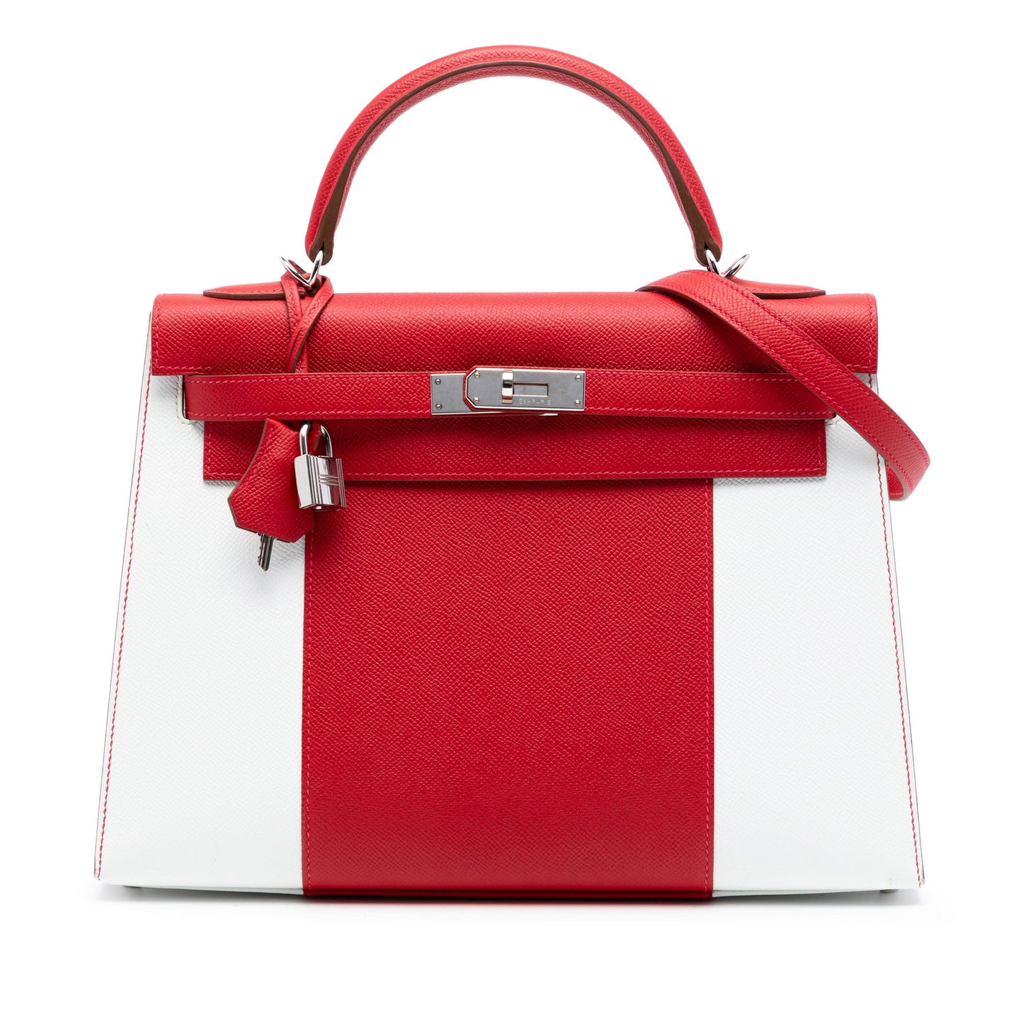 Hermès Bicolor Epsom Kelly Flag Sellier 32
