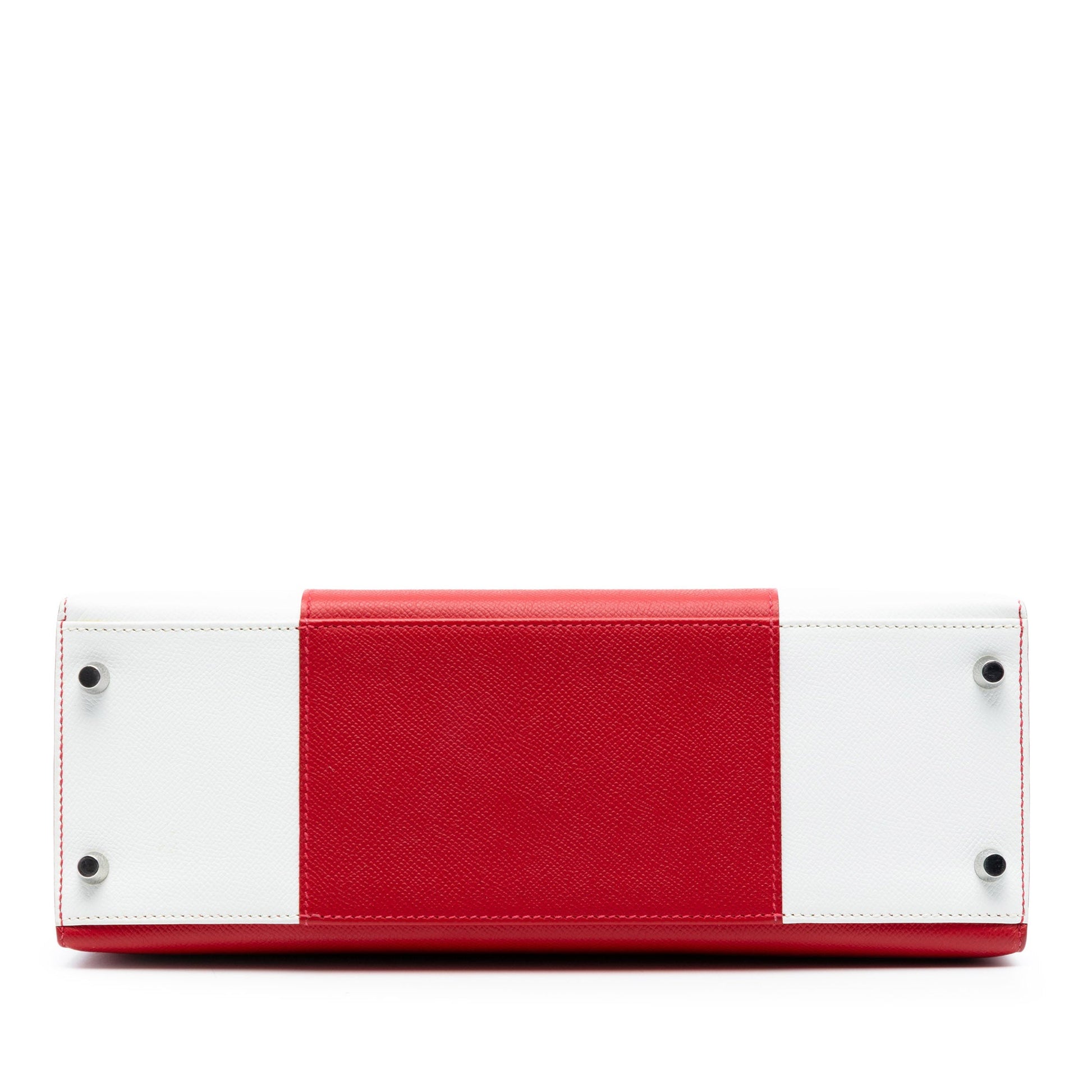 Hermès Bicolor Epsom Kelly Flag Sellier 32