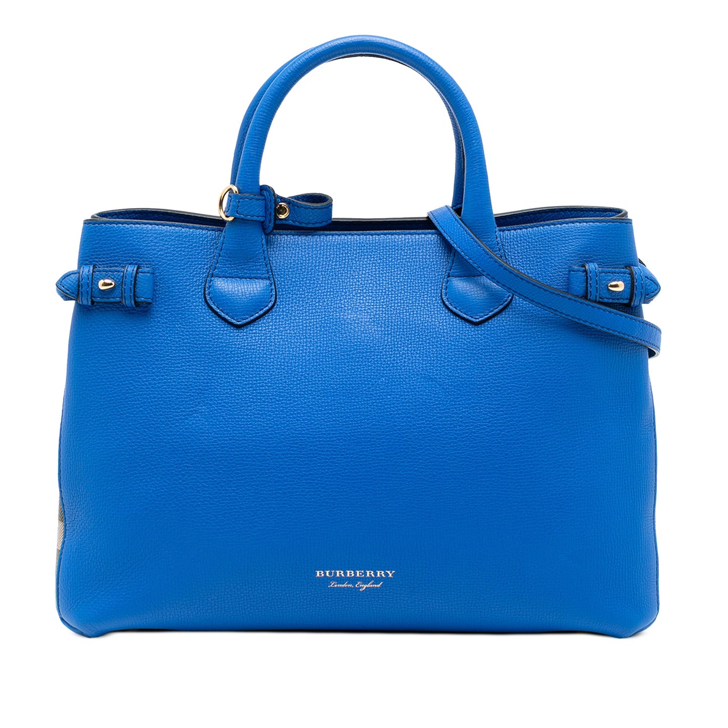 Burberry Medium Leather and House Check Banner Satchel