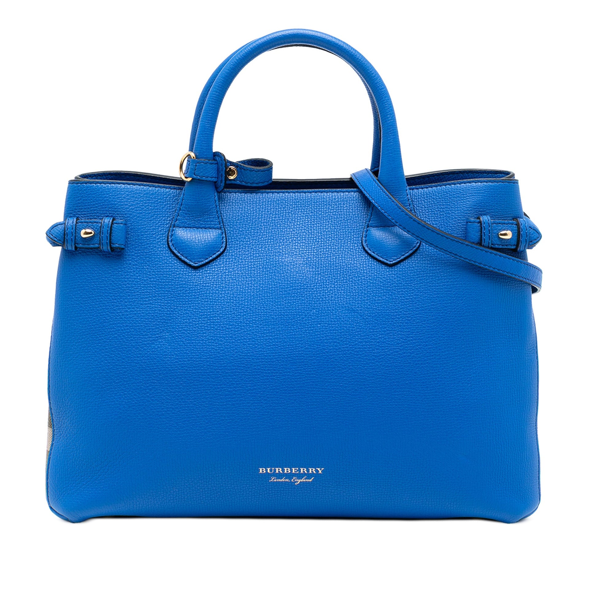 Burberry Medium Leather and House Check Banner Satchel