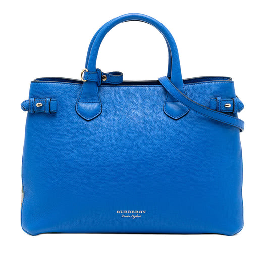 Burberry Medium Leather and House Check Banner Satchel