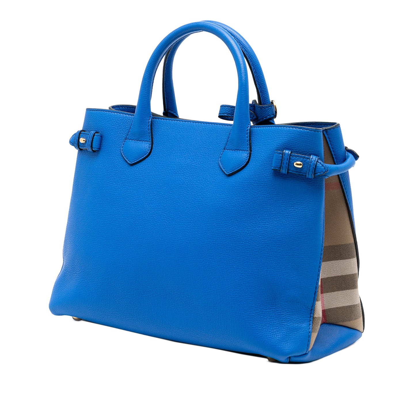 Burberry Medium Leather and House Check Banner Satchel