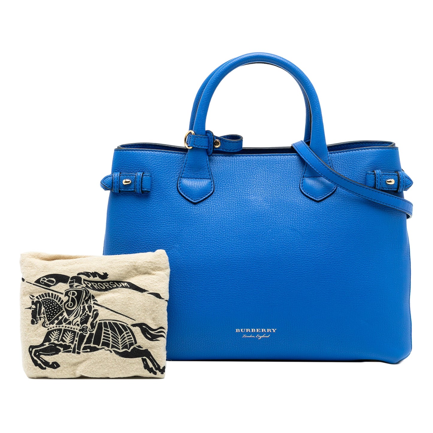Burberry Medium Leather and House Check Banner Satchel