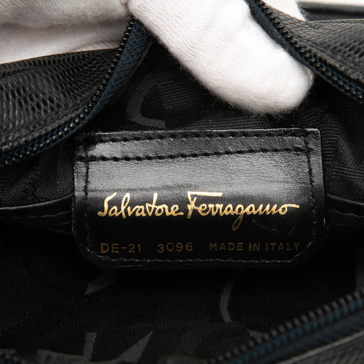 Ferragamo Lizard Embossed Leather Vara Crossbody