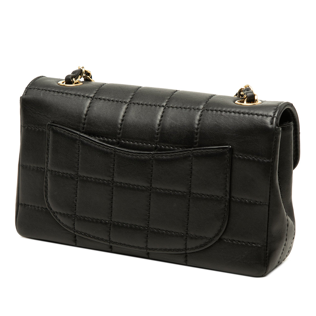 Chanel Chocolate Bar Lambskin Single Flap — Black