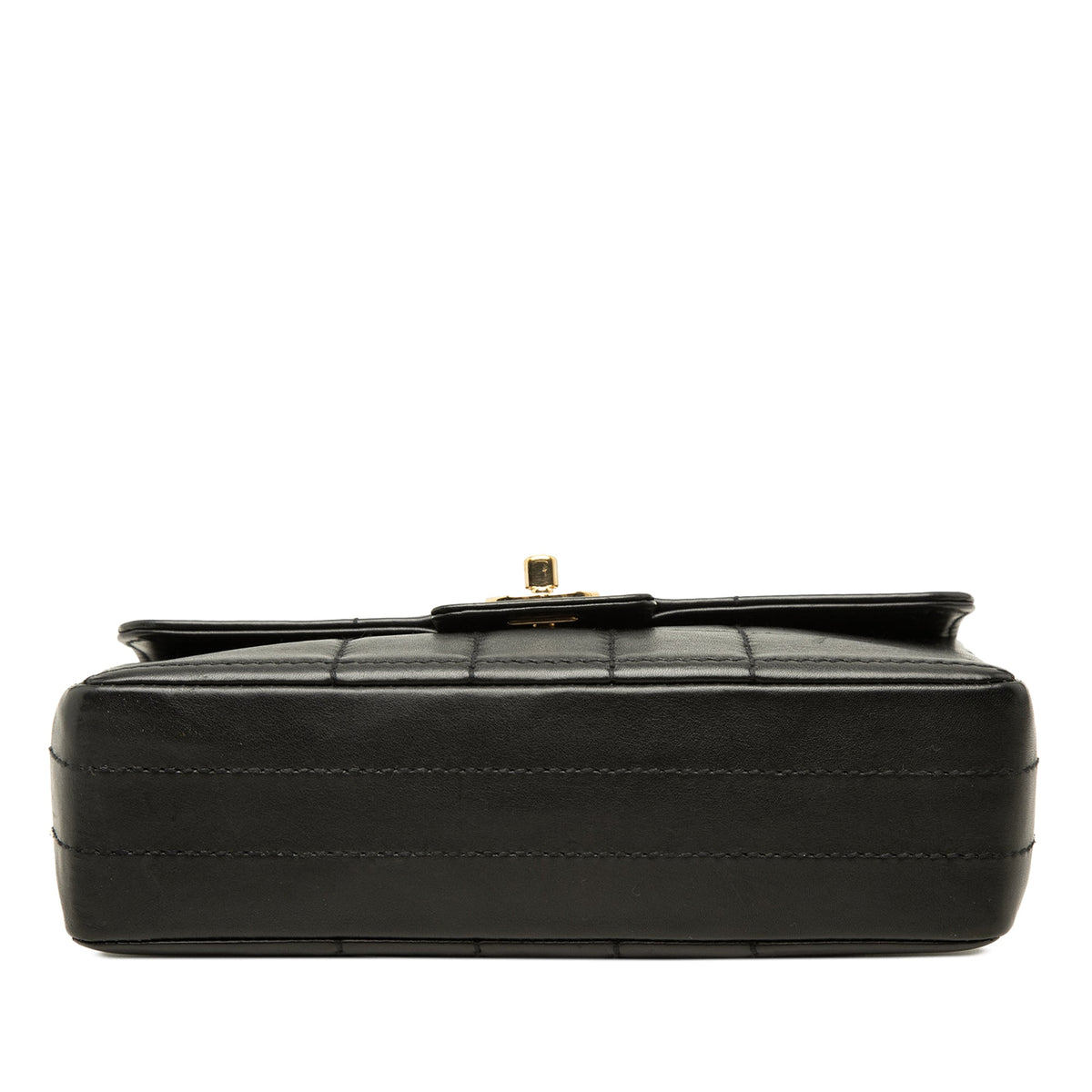 Chanel Chocolate Bar Lambskin Single Flap — Black