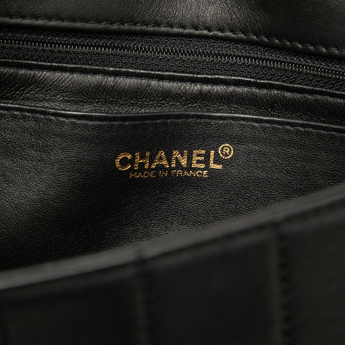 Chanel Chocolate Bar Lambskin Single Flap — Black