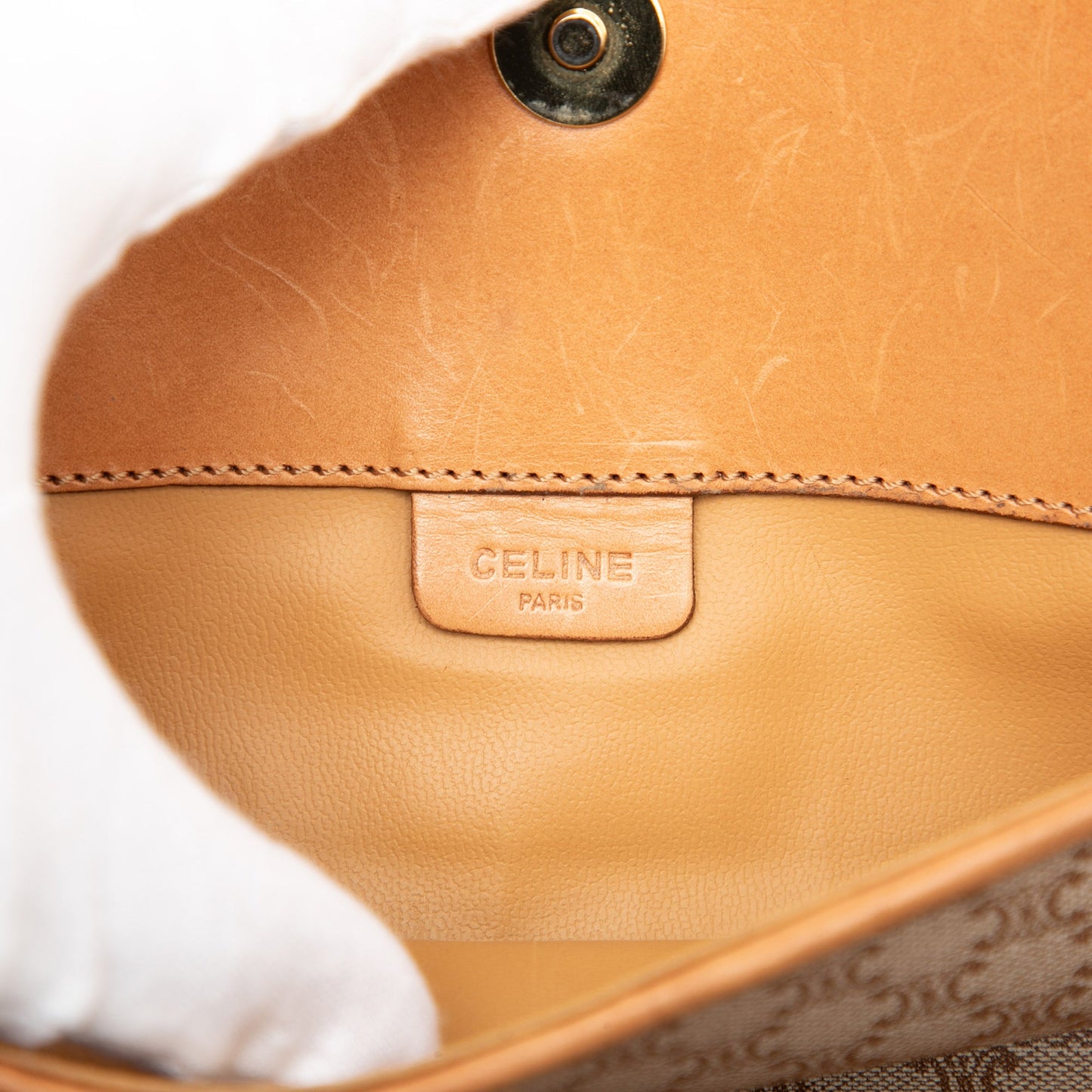Celine Macadam Coated Canvas Clutch