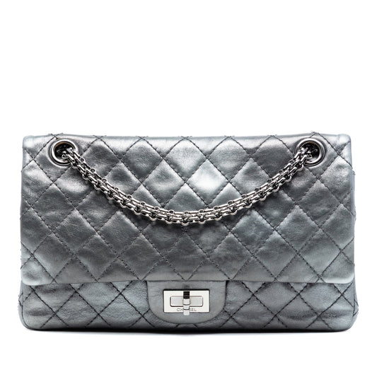 Quilted Aged Calfskin Reissue 2.55 Double Flap 225 with Pouch