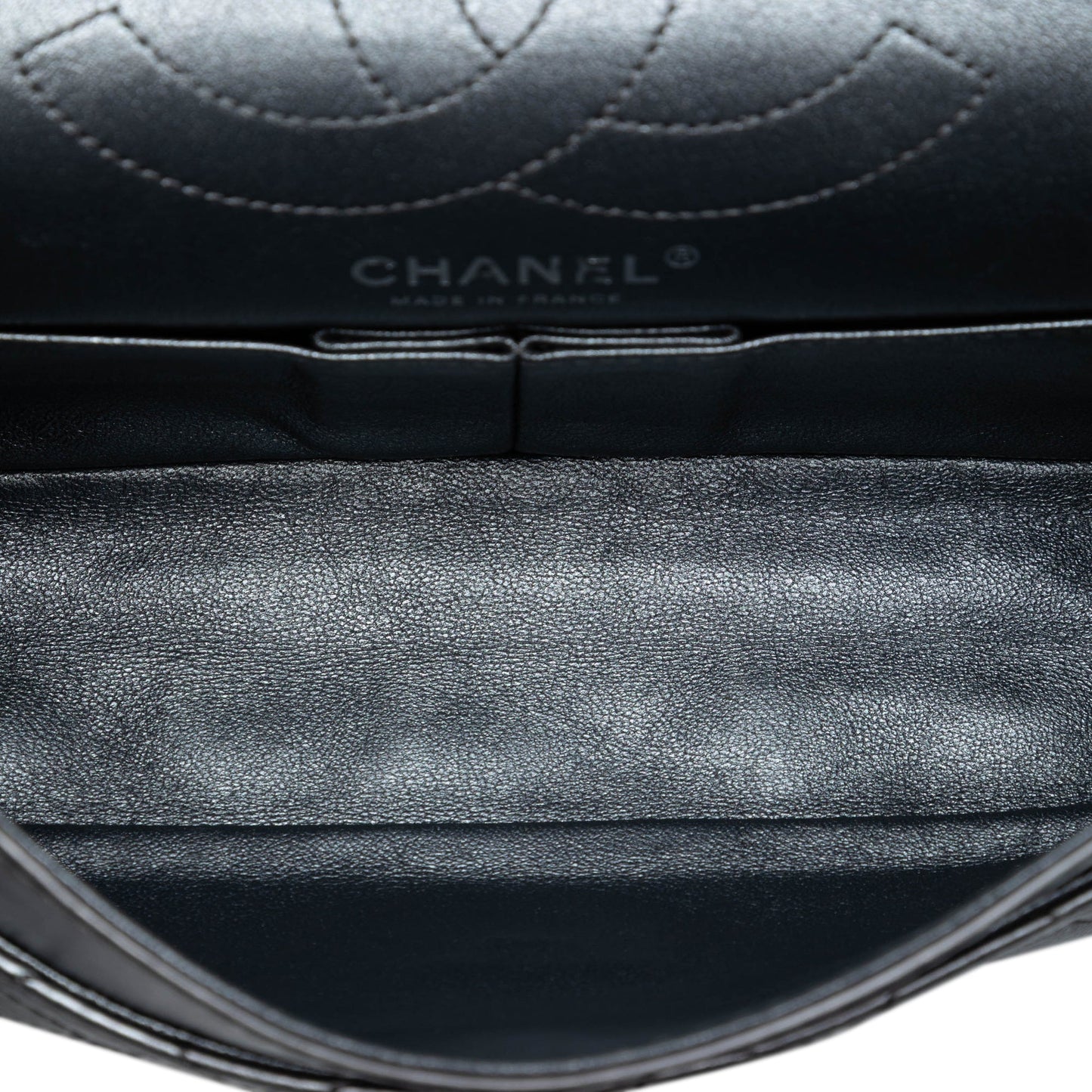 Quilted Aged Calfskin Reissue 2.55 Double Flap 225 with Pouch