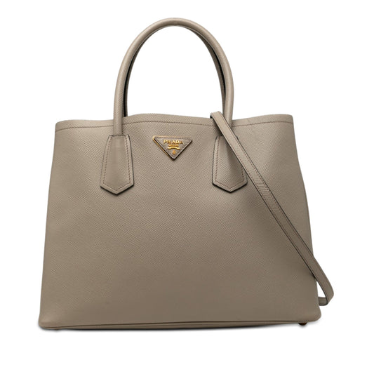 Prada Medium Saffiano Cuir Double Satchel