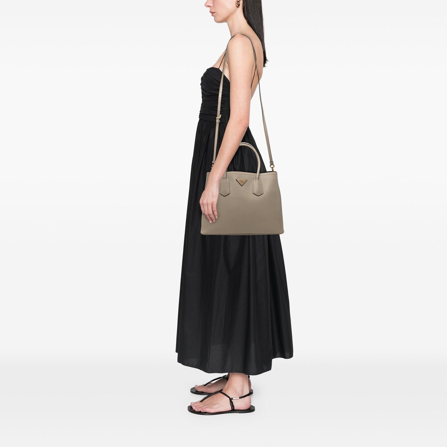 Prada Medium Saffiano Cuir Double Satchel