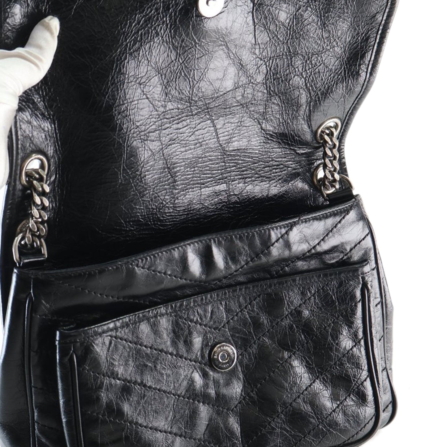 Medium Crinkled Calfskin Niki