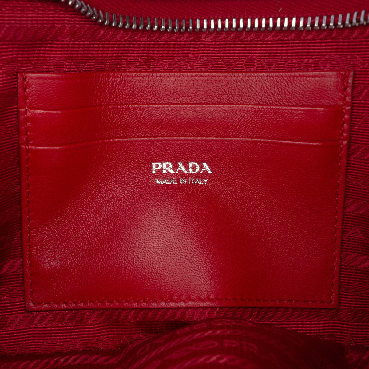 Prada Mini Soft Calf Impunture Diagramme Double Zip Bag