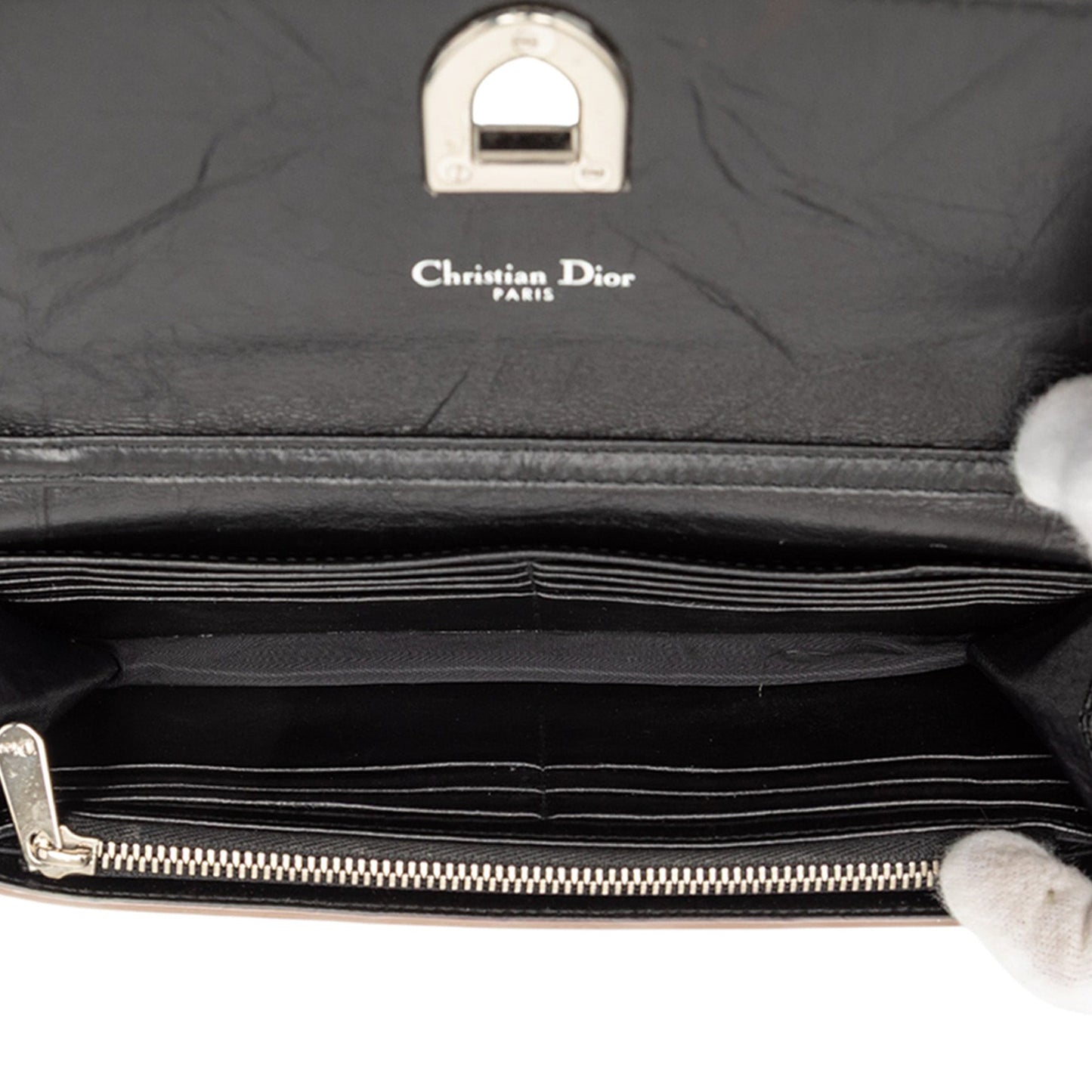 Dior Patent Diorever Croisiere Wallet on Chain