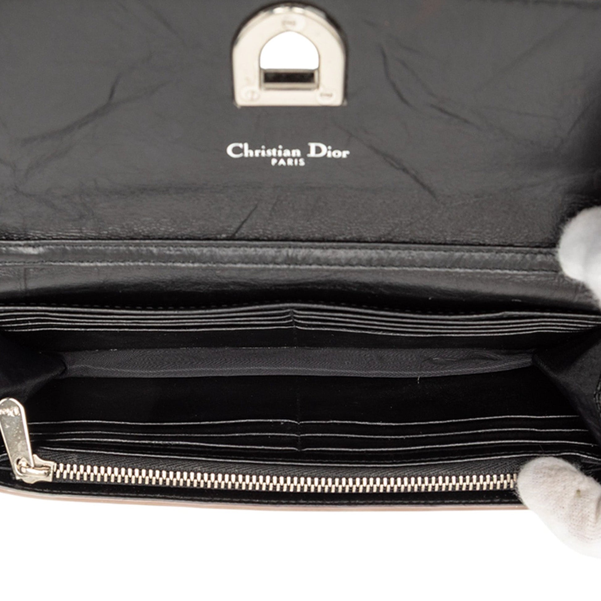 Dior Patent Diorever Croisiere Wallet on Chain