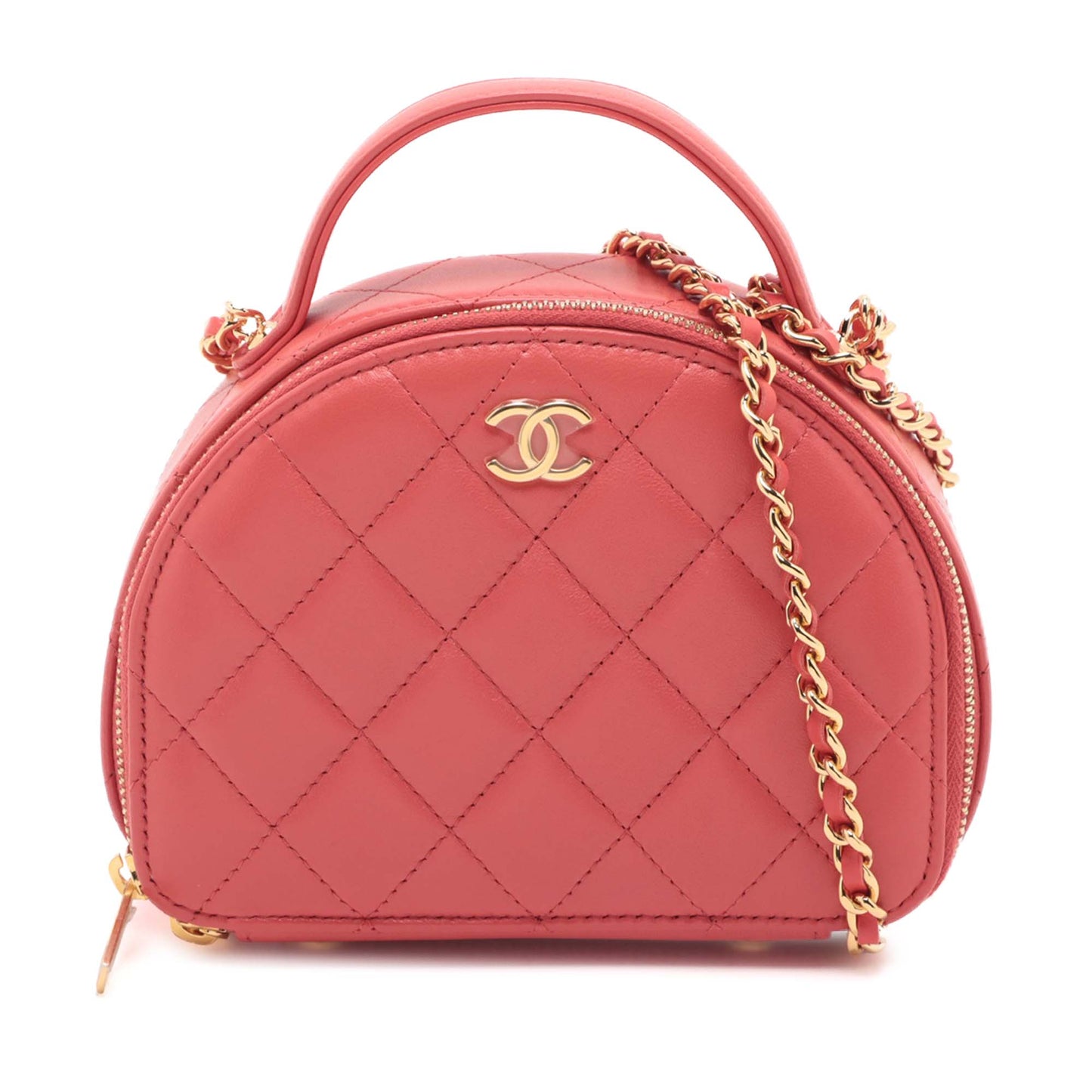 Chanel Quilted Lambskin Chic Riviera Top Handle Vanity Case