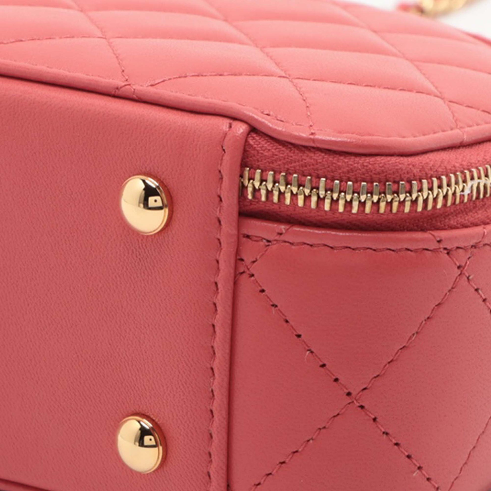 Chanel Quilted Lambskin Chic Riviera Top Handle Vanity Case