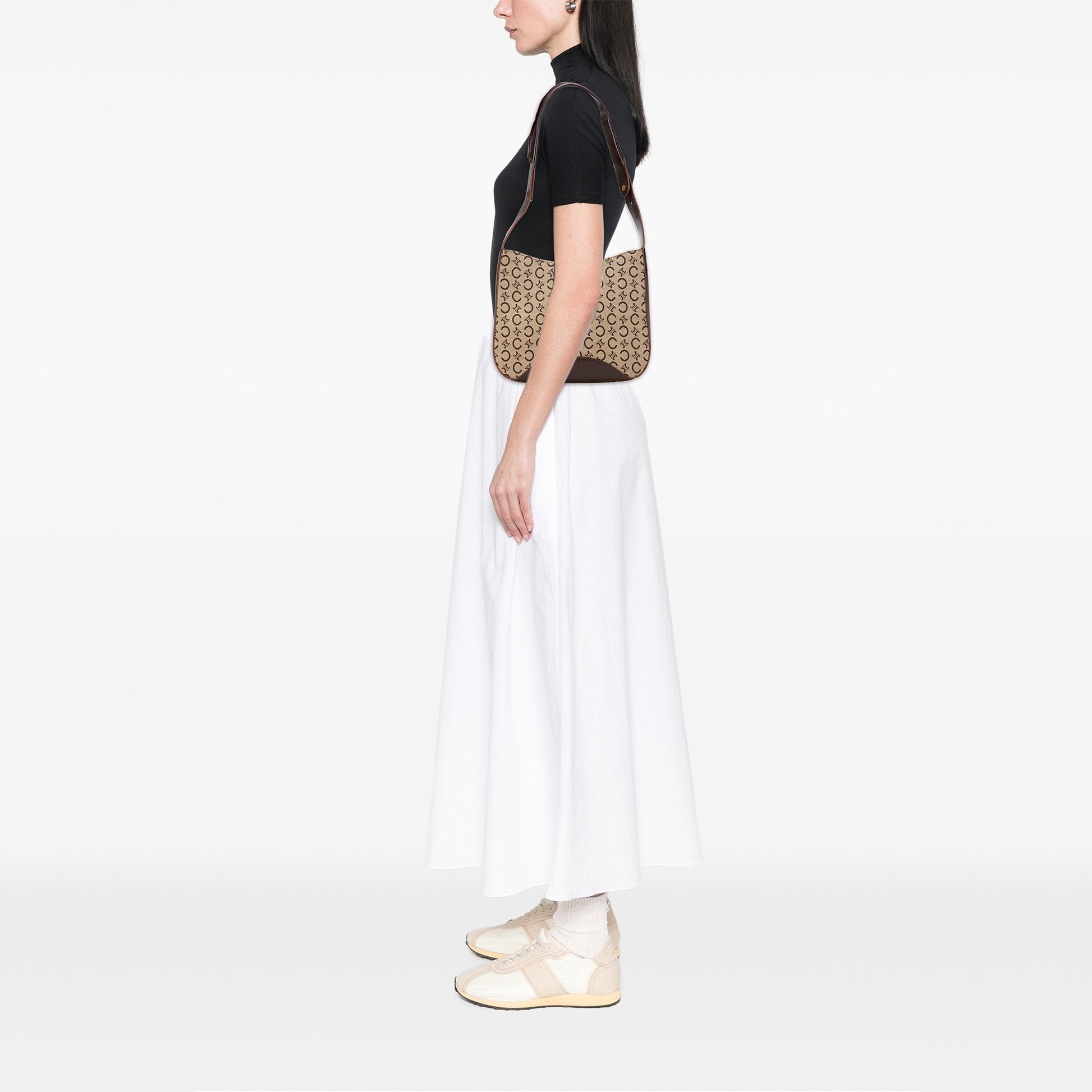 Celine C Macadam Canvas Shoulder Bag