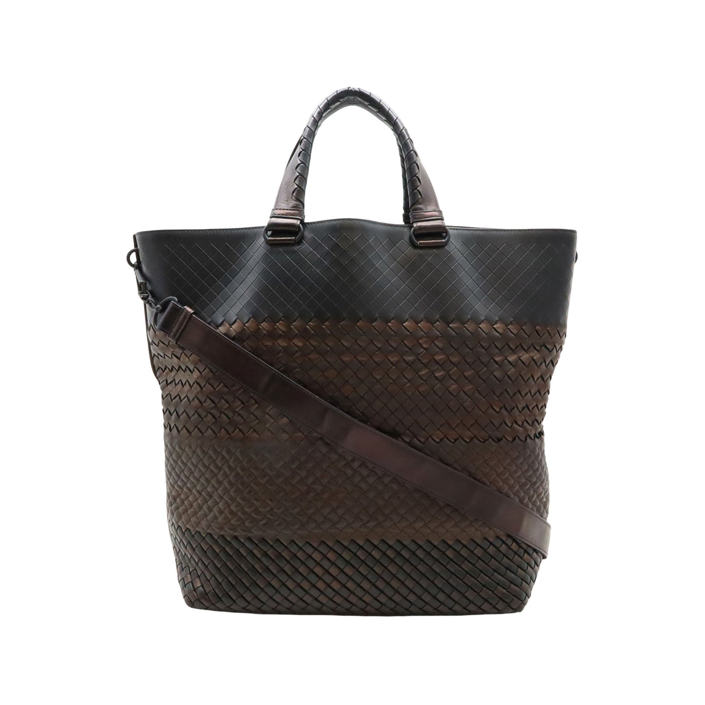 Bottega Veneta Bicolor Nappa Intrecciato Imperatore Convertible Tote